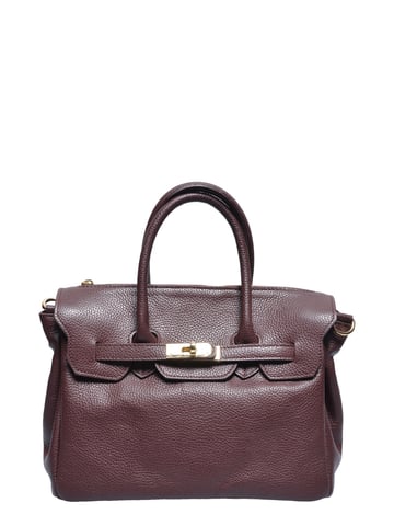 Luisa Vannini Chestnut Brown Cowhide Leather Bag