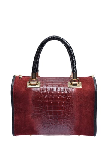 Isabella Rhea Burgundy Cow Leather Bag