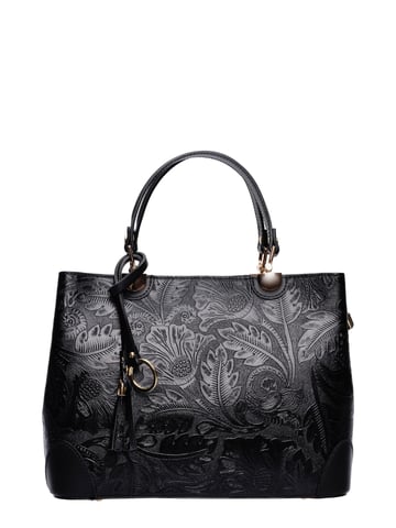Anna Luchini Black Cowhide Leather Bag