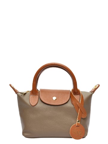 Roberta M Beige Cowhide Leather Bag