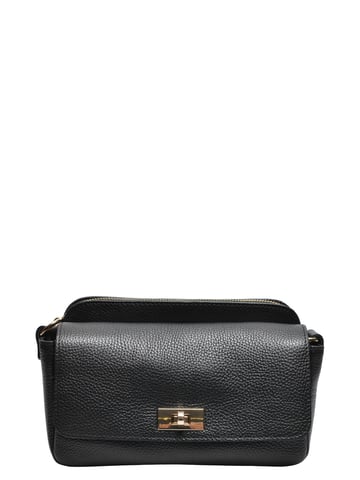Luisa Vannini Black Cowhide Leather Bag