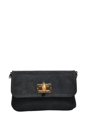Luisa Vannini Black Leather Shoulder Bag