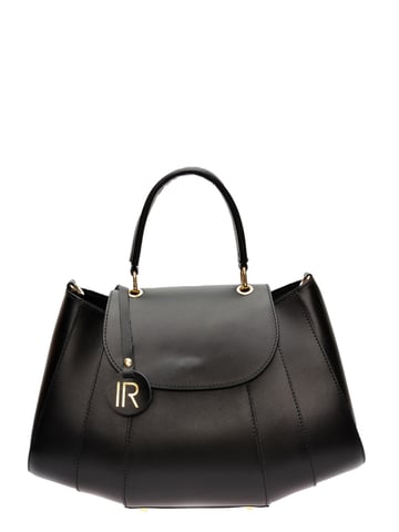Isabella Rhea Black Cowhide Leather Bag