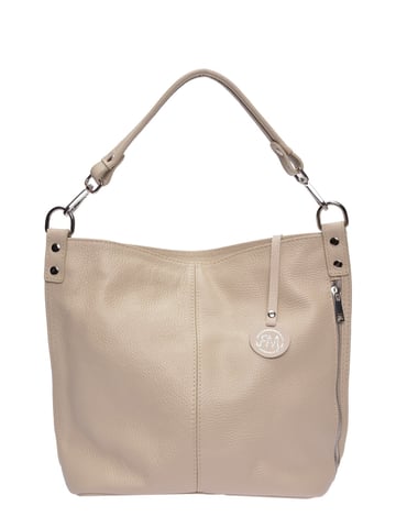 Roberta M Beige Cowhide Leather Bag