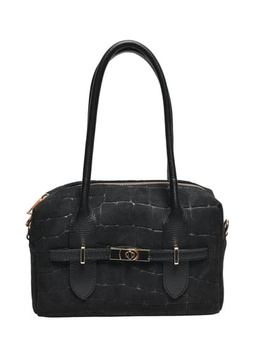 Luisa Vannini Black Cowhide Leather Bag