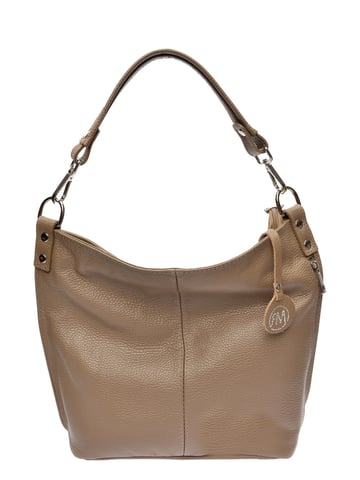 Roberta M Beige Cowhide Leather Bag
