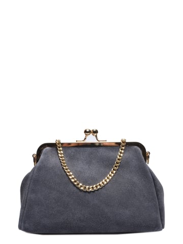 Luisa Vannini Grey Cowhide Leather Bag