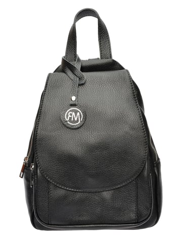 Roberta M Black Cowhide Leather Bag