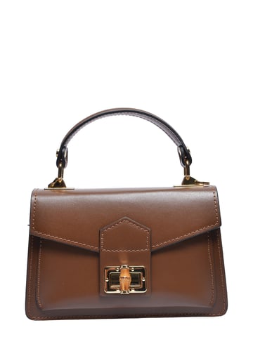 Roberta M Chestnut Cowhide Leather Bag