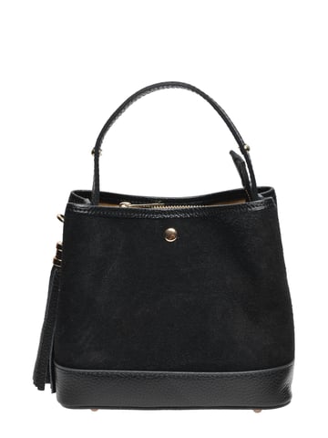 Luisa Vannini Black Cowhide Leather Bag