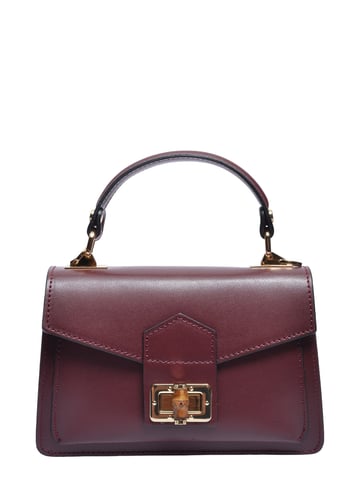 Roberta M Burgundy Cowhide Leather Bag