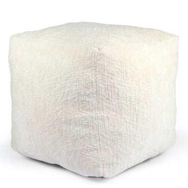 Unique Living poef amy dove white 45x45x45cm