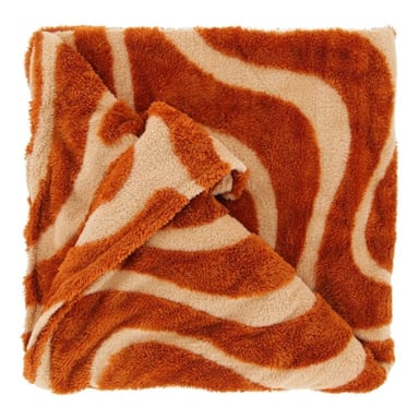 Unique Living throw Maud orange flame 150x200cm