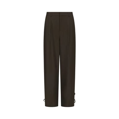 Neo Noir Isotta Structure Tie Trousers 170430 676 Dark Brown