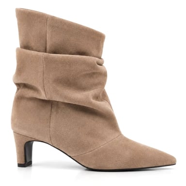 DWRS Label Perugia mocha heeled ankle boots for women