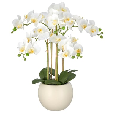 Kopu ® artificial orchid 65 cm – cream-coloured pot phalaenopsis
