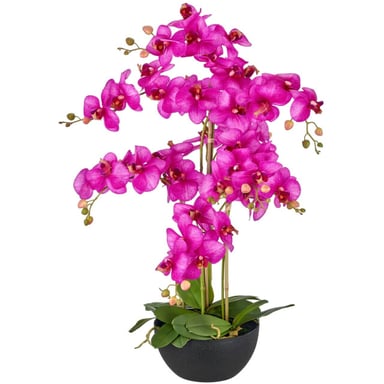 Kopu ® artificial orchid 80 cm - black bowl phalaenopsis