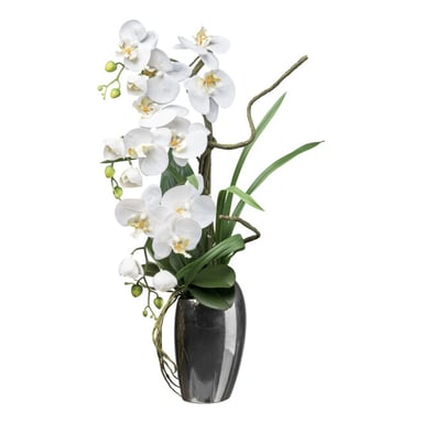 Kopu ® artificial orchid 68 cm – silver-coloured vase phalaenopsis