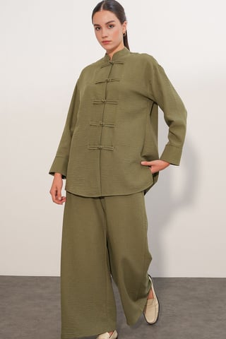 2-delige set met oversized overhemd en broek