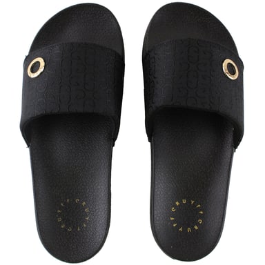 Cruyff Aqua Copa Lux Zwarte slippers voor dames