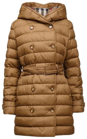 Burberry Puffer Jacket Taupe Brown