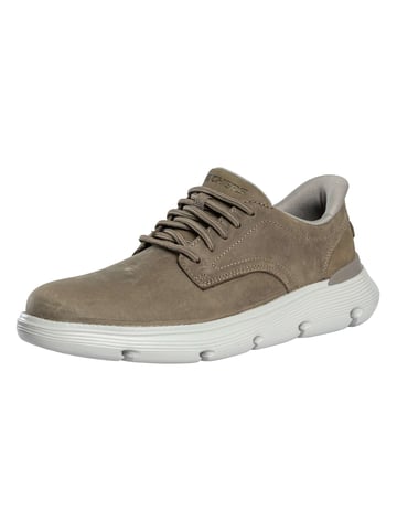 Skechers Slip-ins Garza Leather Trainers, Brown