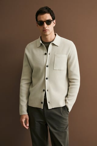 LUFIAN Men's Button-Front Knit Cardigan
