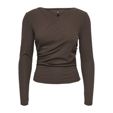 Only onllexi l/s wrap top jrs 15383493 coffee bean