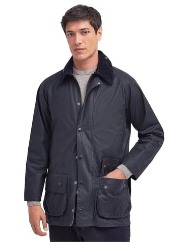 Barbour Beaufort waxed jacket dark blue