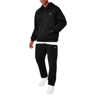 Slazenger Mens Fleece Open Hem Trousers (Black)