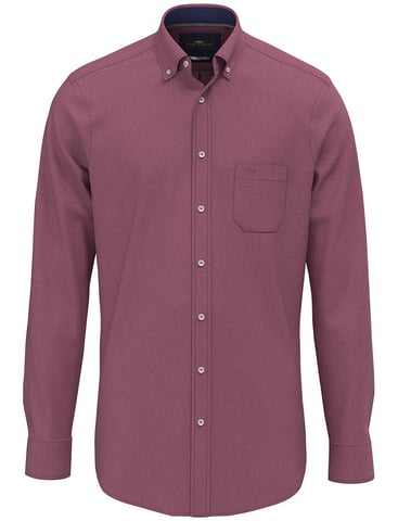 Fynch Hatton Shirt Deep Merlot Flannel