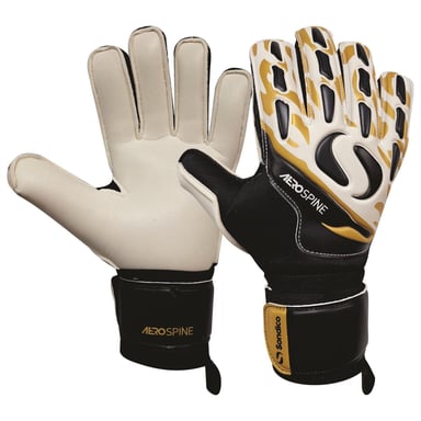 Sondico Unisex Adult Aerospine Goalkeeper Gloves (Black/Gold)