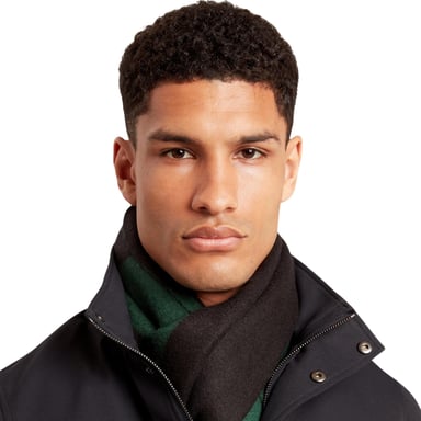 Ted Baker Lettering Knitted Reversible Scarf (Dark Green)