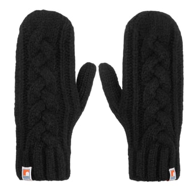 SoulCal Unisex Adult Cable Knit Mittens (Black)