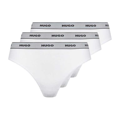 Hugo Womens/Ladies Striped Thong (Pack of 3) (White)