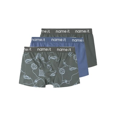 Name It Boys boxer shorts trunks nkmboxer kick off 3-pack football print grey/blue
