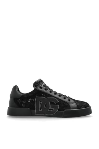 Sportschoenen met inzet van kant