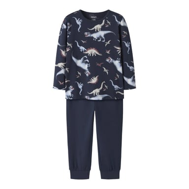 Name It Boys Long Pyjama Set NMMNIGHTSET DINO Dark Blue Dinosaur Print