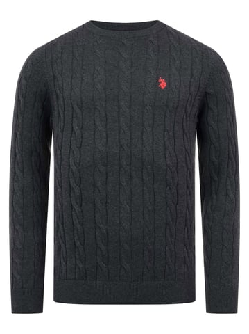 U.S. POLO ASSN. men’s cable knit jumper – 100% cotton