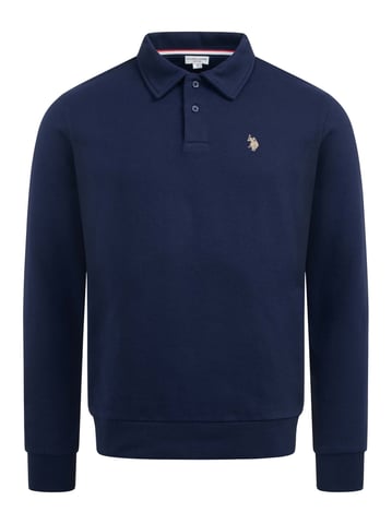 U.S. POLO ASSN. USEthaan men’s long sleeve sweat polo – button placket & embroidered logo