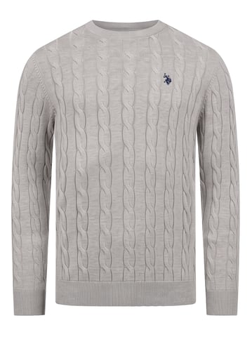 U.S. POLO ASSN. men’s cable knit jumper – 100% cotton