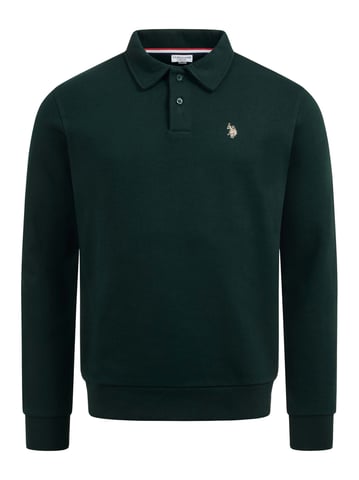 U.S. POLO ASSN. USEthaan men’s long sleeve sweat polo – button placket & embroidered logo
