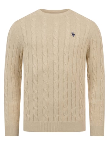 U.S. POLO ASSN. men’s cable knit jumper – 100% cotton