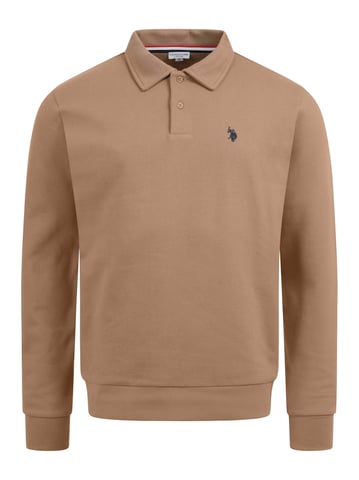U.S. POLO ASSN. USEthaan men’s long sleeve sweat polo – button placket & embroidered logo