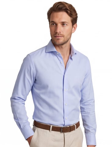John Miller Tailored Fit light blue non-iron shirt