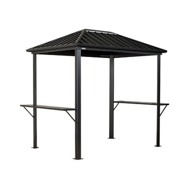 Sojag Dakota 68 aluminium BBQ grill gazebo with 2 side shelves 2x2.5 m