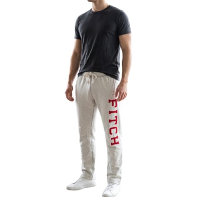Abercrombie & Fitch Fleece joggingbroek voor heren Regular Fit A&F Grijs Sweatpants