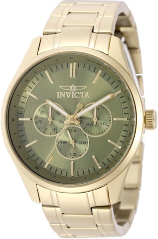 Invicta Specialty 49952 Men's Watch - Quartz Movement - Stainless Steel with Green Dial - 44 mm