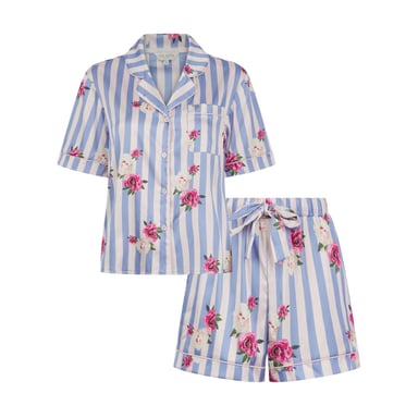 Ted Baker Dames satijnen pyjama met korte mouwen in EasterEgg/Print