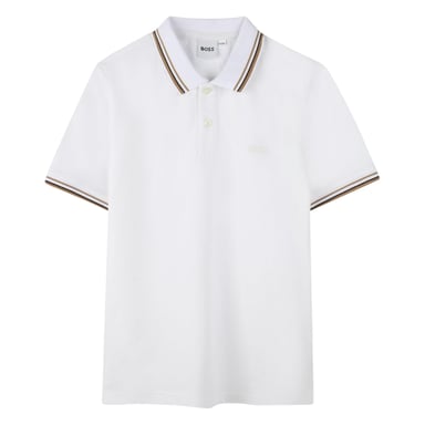 Boss Childrens/Kids Tonal Logo Polo Shirt (White)